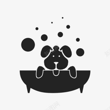 狗狗浴泼水宠物店图标图标