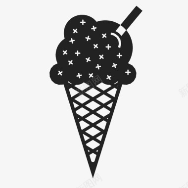 多重好礼冰淇淋筒标志多重图标图标