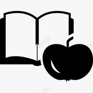 教师教育书籍和苹果学术2图标图标