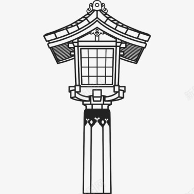 古代服务员服装日本邮政神社队形图标图标