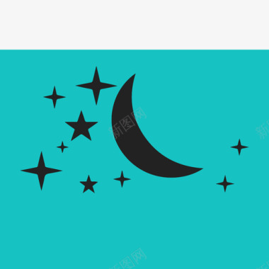 梦幻夜晚背景夜空星星闪耀标题图标图标