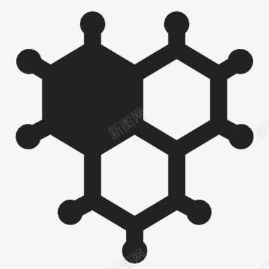 细菌细胞结构分子图标图标