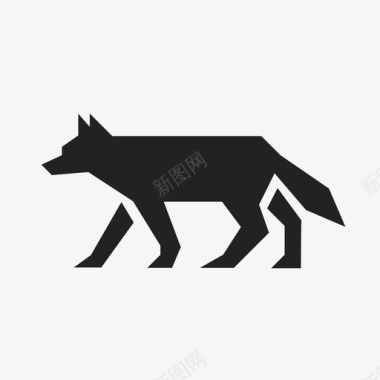 捕食者狼标记推迟图标图标