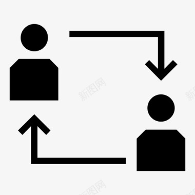 营销团队协作伙伴关系团队协同图标图标