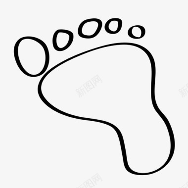 绿色PNG脚脚趾指纹图标图标