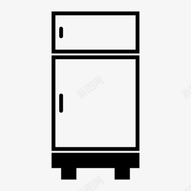 冰箱双门减法图标图标
