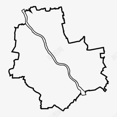 华沙维斯图拉substract波兰图标图标