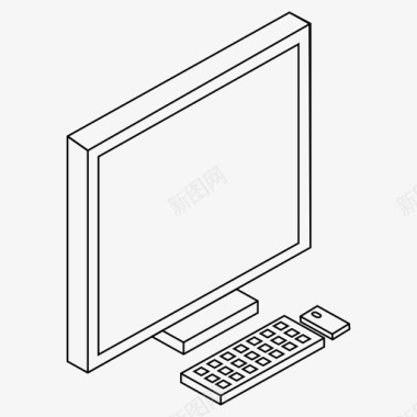 3D怪兽计算机信号plus图标图标