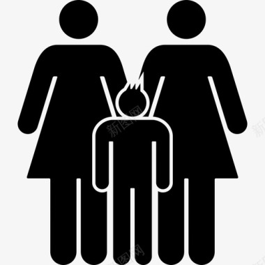 女人有一个儿子人们家庭偶像图标图标