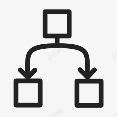 自上而下层次结构信号延迟图标图标