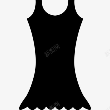 黑色短款女装造型时尚尖头偶像图标图标