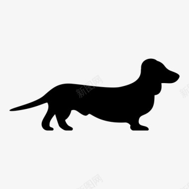 腊肠狗狗类型图标图标