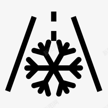 冬季的鳞片霜冻警告汽车结冰图标图标