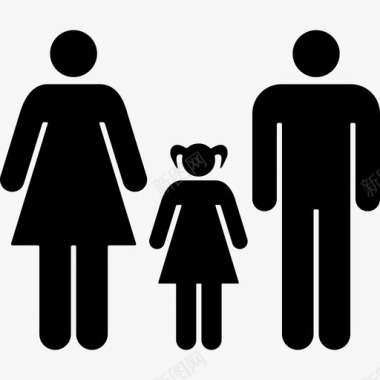 三口之家人们家庭偶像图标图标
