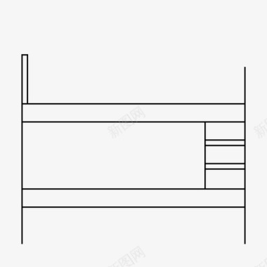 卧室双层床无旅社图标图标
