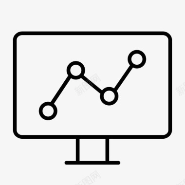 数据信息表格折线图监视器线图标图标