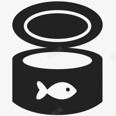 鱼罐头海鲜鱼片图标图标