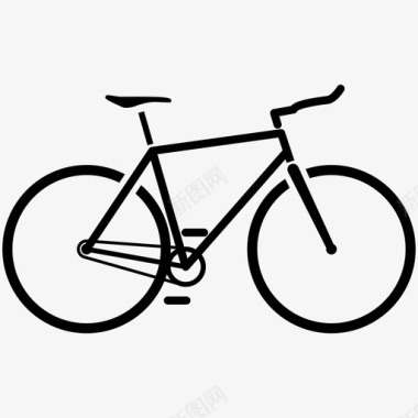 通勤自行车减法单速图标图标