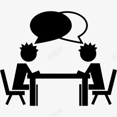 学生在桌子上聊天教育学术2图标图标