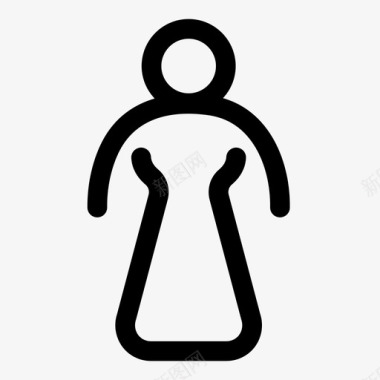 女性服装女性卫生间补充剂图标图标
