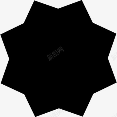 星星太阳黑色的形状形状尖图标图标