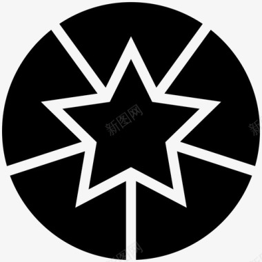星星圆圈马赛克图标图标