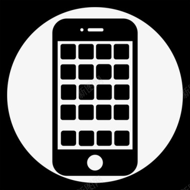 短信手机iconiphone应用程序黑色智能手机应用程序图标图标