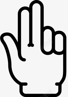 手三个手指符号数字图标图标