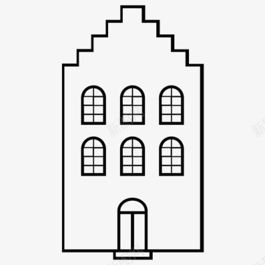 荷兰式住宅图标图标