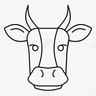牛牲畜牛群图标图标