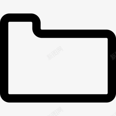 白色文件夹轮廓界面符号基本图标图标