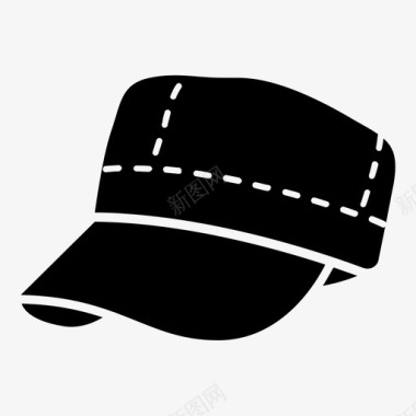 野战帽灯罩圆形图标图标