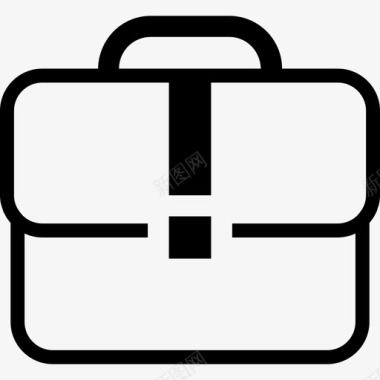 白色行李箱轮廓商务基本图标图标