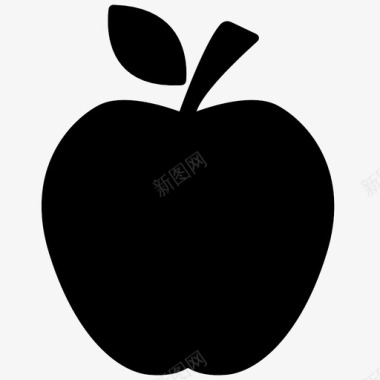 苹果带叶苹果新鲜苹果图标图标