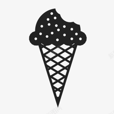 冰淇淋筒夏日商店图标图标