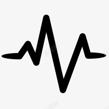 扭曲波形声波读出心跳图标图标