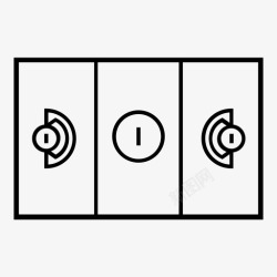 夹球女子女子长曲棍球场竞技场球图标高清图片
