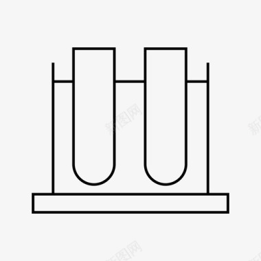 小烧杯试管架矩形实验室图标图标