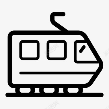 公共交通标识火车电车火车站图标图标