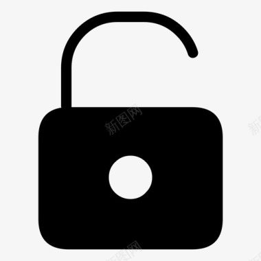 打开锁锁定无保护解锁图标图标