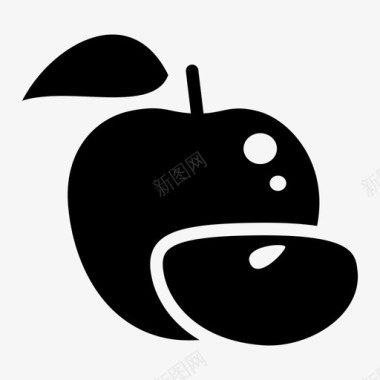 苹果两个苹果苹果片图标图标