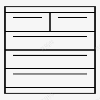 卧室梳妆台家具抽屉图标图标