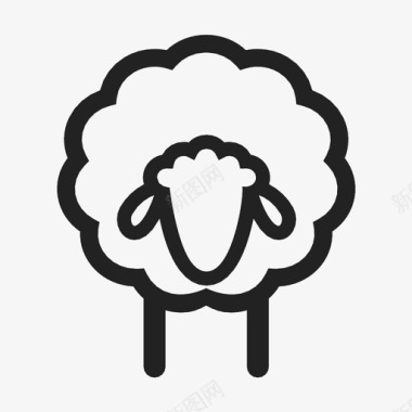 羊母羊动物羊图标图标