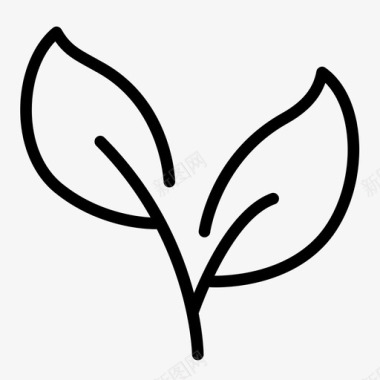 绿色PNG叶子植物室外图标图标