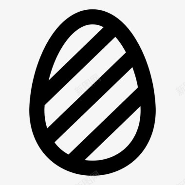 复活节彩蛋条纹帕斯卡尔图标图标