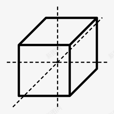 3d装饰立方3D尺寸图标图标