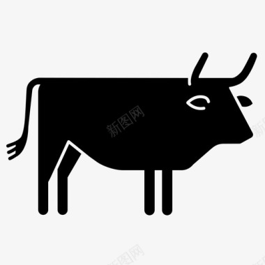 奶牛哺乳公牛牛肉冲锋枪图标图标