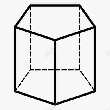 CAD图纸五角棱镜三维角度图标图标