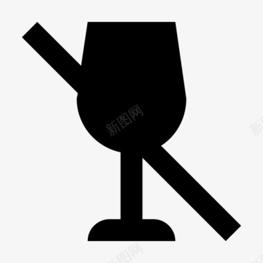无酒禁酒令警告标志图标图标