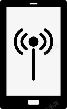 短信手机icon手机信号无线电波图标图标